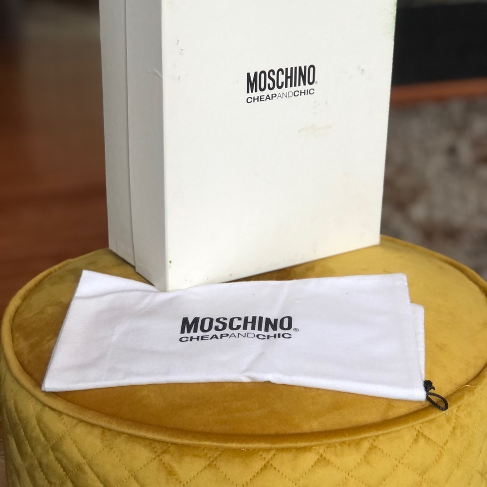 Moschino Gold Sandal Heel View 2